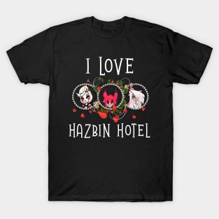 Vaggie , Charlie And Alastor - I Love Hazbin Hotel T-Shirt